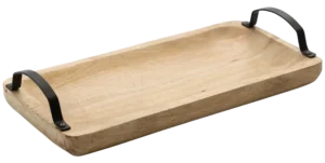 פלטה עץ מלא 40X20X6 עם ידיות***17602130