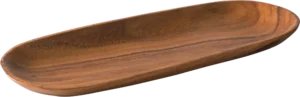 פלטה אובלית עץ מלא 35X14X2.5***17603514