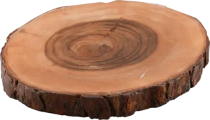 קרש עגול עץ מלא עם קליפה 32X2.5ס"מ***17605032