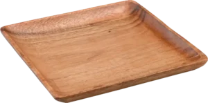 צלחת מרובעת עץ 25ס"מ***10002121