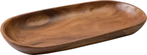 פלטה אובלית עץ מלא 41X21X3.8 ס"מ***17602293