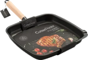 מחבת גריל יפני 28X26ס"מ ידית עץ***FP-527FJ