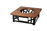 סטנד אינדוקציה ברזל+עץ