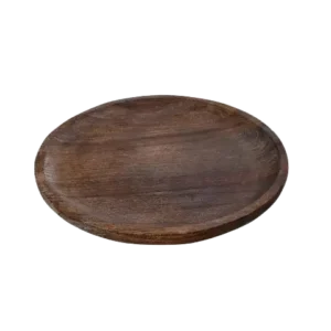 פלטה עץ לתצוגה 55 ס"מ עגול חום