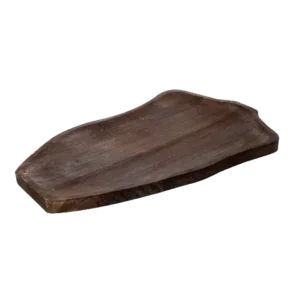 פלטה עץ לתצוגה 80X45 אסימטרי חום