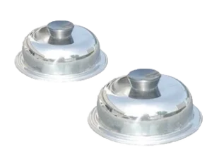 מכסה 18ס''מ נירוסטה להמבורגר+ידית***18118