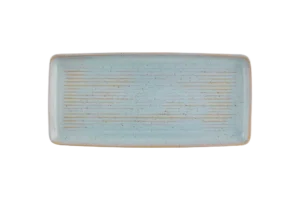צלחת מלבניית פורצלן טורקיז 36X17 ס"מ 210020416 GS MS