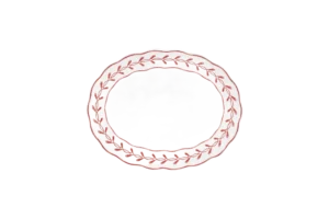 פלטה אובלית פורצלן 29X23 ס"מ 21145330 JANE C אדום