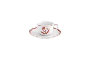 ספל קפה 100 מ"ל + תחתית 21145354 JANE C  אדום