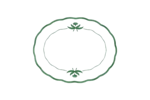 פלטה אובלית פורצלן 33.5X27 ס"מ 21145698 JANE V ירוק