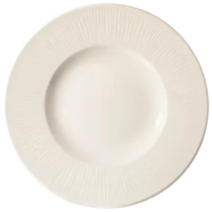 צלחת שוליים רחב 9.25 - 23.6 סמ במבו לבן BALW9**101077