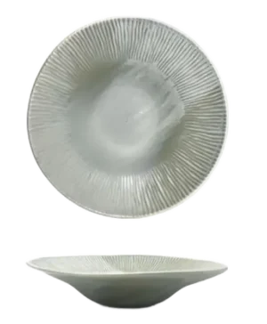צלחת פסטה פורצלן 28 ס"מ WAVE GRAY