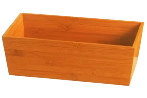 מיכל 1/3 עץ במבוק 32X17X10***b13100