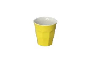 כוס מקרון 177 מ"ל מלמין צהוב/לבן***302706iy