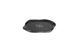 פלטה אובל 33.4X14.4X3.4 ס"מ סקורה מלמין שחור***118213b