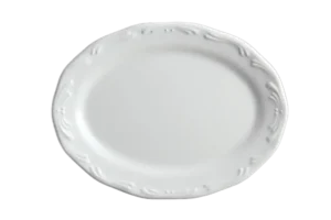פלטה אובל אמבו 22X17 מלמין לבן***119809