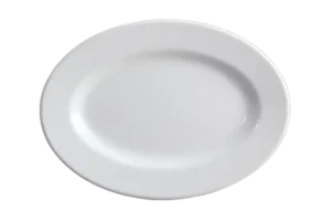 פלטה אובל 17X23 ס"מ מלמין לבן***123109