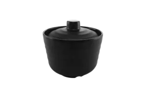 סוכריון עם מכסה 10.8X10 ס"מ סקורה מלמין שחור***528204b