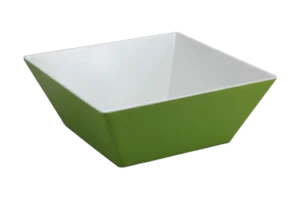 קערה ריבועית קונית 30 ס"מ לבן/ירוק מלמין***206512ig