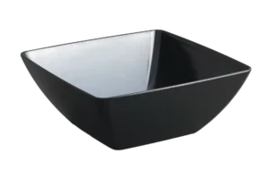 קערה ריבועית קמורה 27 מלמין שחור***206911b