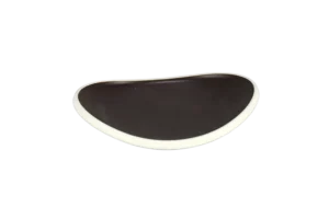 קערה אובלית טאיג'י 23*17 ס"מ מלמין חום כהה לבן***412609ico