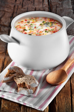 סיר פורצלן עמוק 24 ס"מ + מכסה PF24TNC00