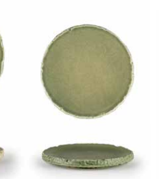 צלחת פורצלן 21 ס"מ Stone Herbal ירוק STN21DU855A45