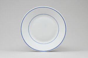 צלחת 19 ס"מ אולטרה לבן פס כחול"***j9517