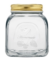 צנצנת מרובעת מכסה מתכת 500 מ'ל***10080384