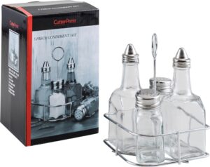 סט שמן חומץ מלח פלפל מרובע***10909511