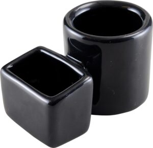 כלי למקלות ושקיות סוכר פורצלן שחור 11004857