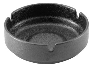 מאפרה עגולה פורצלן שחור 10.5 ס"מ 11104054