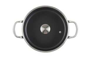 סיר 24 ס"מ עם מכסה זכוכית וידיות אלומניום מבית Baker's Secret