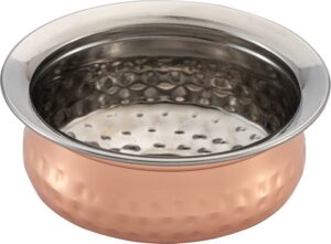 כלי הגשה עגולה ציפוי נחושת 14X6 ס'מ***13602914