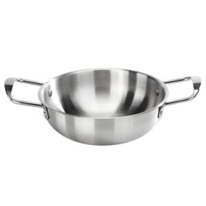 מחבת שקשוקה 18 ס"מ נירוסטה + ידיות