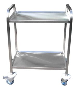 עגלה נירוסטה 2 קומות מדף 53/83 גובה 90 ס"מ***81090