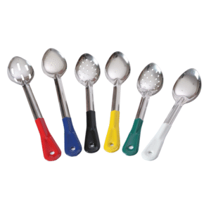 כף חלוקה נירוסטה מצופה גומי כחול 33ס"מ