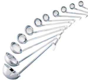 מצקת נירוסטה עם וו יחידה אחת מקצועית 10.5 ס"מ 8OZ