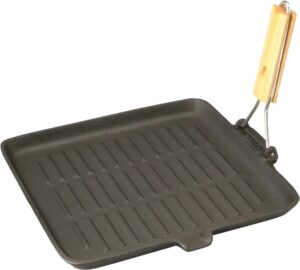 מחבת גריל יציקת ברזל ידית מתקפלת 28 ס'מ***10630064