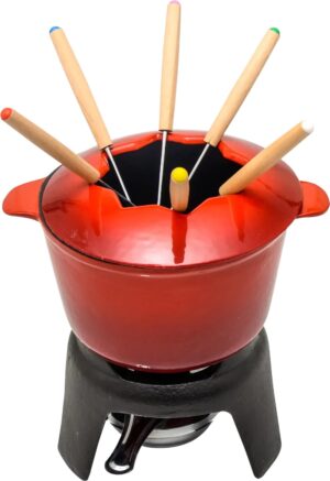 סט פונדו יציקת ברזל אדום***10630606