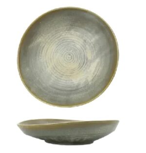 צלחת פורצלן עמוקה 25.6 ס"מ BRIGHT LUSH אסימטרי