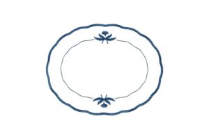 פלטה אובלית פורצלן 33.5X27 ס"מ 21145516 JANE A כחול