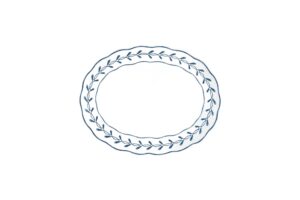 פלטה אובלית פורצלן 29X23 ס"מ 21145517 JANE A כחול