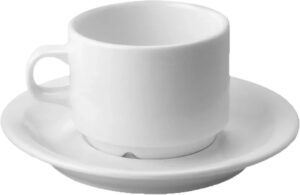 ספל תה רסטורנט פורצלן לבן 100A1839