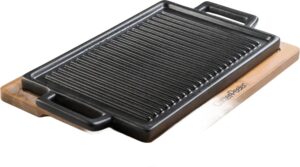 פלטה גריל שחור עם תחתית במוק 30X20 ס'מ 11122919