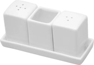 סט מלח, פלפל קיסמים מרובע פורצלן 100A2750