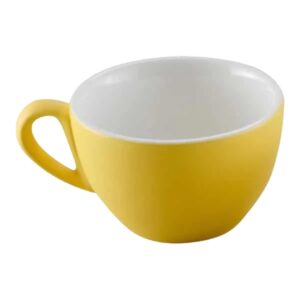 ספל קפוצ'ינו עגול פורצלן צהוב 320 מ"ל 16904186