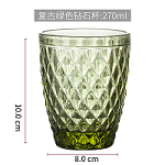 כוס מים 276 מ"ל DIAMOND ירקרק