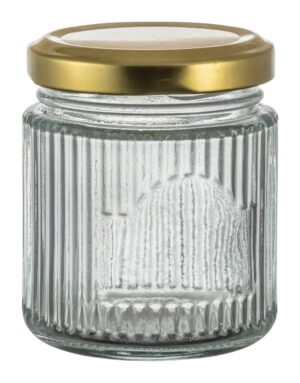 צנצנת עגולה פסים מ.מתכת 150 מ"ל 14101100