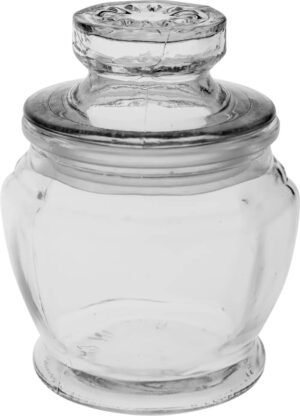 צנצנת מתומן מכסה זכוכית 180 מ"ל***14115281